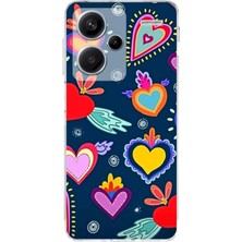 Printify Xiaomi Redmi Note 13 Pro 4g ile Uyumlu Retro Color 3  Kamera Korumalı Şeffaf  Kılıf
