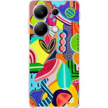 Printify Xiaomi Redmi Note 13 Pro 4g ile Uyumlu Retro Color 6  Kamera Korumalı Şeffaf  Kılıf