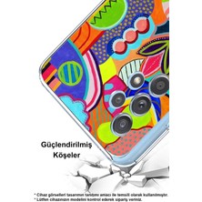 Printify Xiaomi Redmi Note 13 Pro 4g ile Uyumlu Retro Color 6  Kamera Korumalı Şeffaf  Kılıf