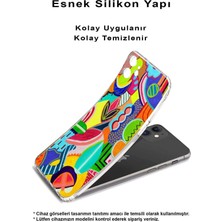 Printify Xiaomi Redmi Note 13 Pro 4g ile Uyumlu Retro Color 6  Kamera Korumalı Şeffaf  Kılıf