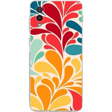 Printify Samsung Galaxy A02 ile Uyumlu Retro Color 5  Kamera Korumalı Şeffaf  Kılıf