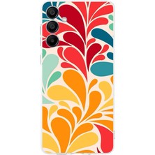 Printify Samsung Galaxy A15 ile Uyumlu Retro Color 5  Kamera Korumalı Şeffaf  Kılıf