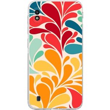 Printify Samsung Galaxy A10 ile Uyumlu Retro Color 5  Kamera Korumalı Şeffaf  Kılıf