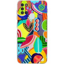 Printify Samsung Galaxy A21S ile Uyumlu Retro Color 6  Kamera Korumalı Şeffaf  Kılıf