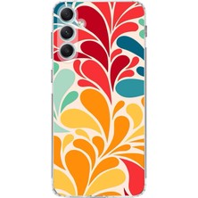 Printify Samsung Galaxy A34 ile Uyumlu Retro Color 5  Kamera Korumalı Şeffaf  Kılıf
