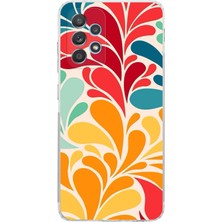 Printify Samsung Galaxy A52 ile Uyumlu Retro Color 5  Kamera Korumalı Şeffaf  Kılıf