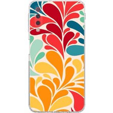 Printify Samsung Galaxy A7 2018 ile Uyumlu Retro Color 5  Kamera Korumalı Şeffaf  Kılıf