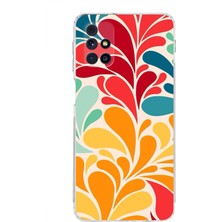 Printify Samsung Galaxy M31S ile Uyumlu Retro Color 5  Kamera Korumalı Şeffaf  Kılıf