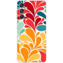 Printify Samsung Galaxy M34 5g ile Uyumlu Retro Color 5  Kamera Korumalı Şeffaf  Kılıf