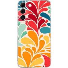 Printify Samsung Galaxy S22 Plus ile Uyumlu Retro Color 5  Kamera Korumalı Şeffaf  Kılıf