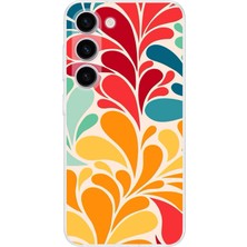 Printify Samsung Galaxy S23 ile Uyumlu Retro Color 5  Kamera Korumalı Şeffaf  Kılıf