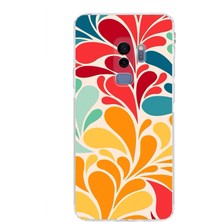 Printify Samsung Galaxy S9 Plus ile Uyumlu Retro Color 5  Kamera Korumalı Şeffaf  Kılıf