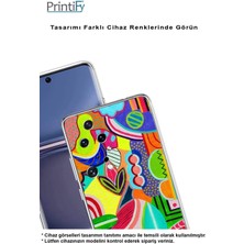 Printify Xiaomi Mi 10 T Pro ile Uyumlu Retro Color 6  Kamera Korumalı Şeffaf  Kılıf