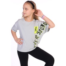 Toontoy Kids Kız Çocuk Ever Young Baskılı Tişört