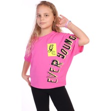 Toontoy Kids Kız Çocuk Ever Young Baskılı Tişört