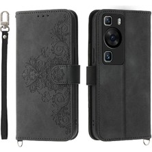 YH Market Huawei P60 Kabartmalı Çoklu Kredi Kartı Yuvaları Bileklik Için Flip Case (Yurt Dışından)