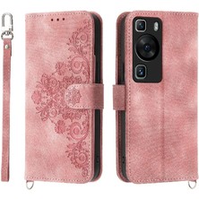 YH Market Huawei P60 Kabartmalı Çoklu Kredi Kartı Yuvaları Bileklik Için Flip Case (Yurt Dışından)