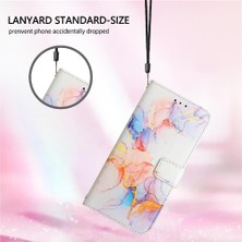 YH Market Huawei Nova Y70 Artı Pu Deri Kickstand Cüzdan Mermer Desen (Yurt Dışından)