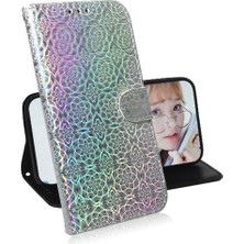 YH Market IPhone 16 Için Flip Case Cüzdan Kılıf Glitter Renkli Standı Tutucu Kart Pu (Yurt Dışından)