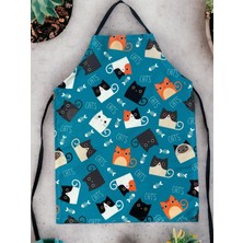 Kedi Tekstil Tasarım Kadın/ Erkek Kedi Mutfak Önlüğü