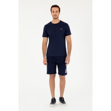 U.S. Polo Assn. Erkek Lacivert Örme Şort Standart Bel Cepli Rahat Kesim