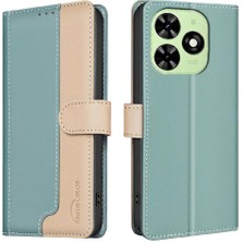 YH Market Tecno Pop 8 Kickstand Flip Folio Rfıd Engelleme Kart Yuvaları Için Flip Case (Yurt Dışından)