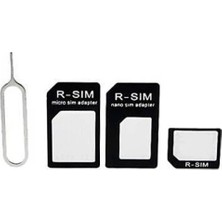 HappyCase Nano ve Micro Sim Kart Adaptörü Simkart Büyütme Aparatı Set