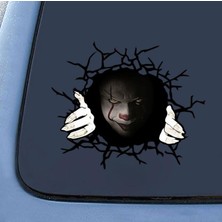 Sticker Usta Korkutucu Palyaço Korku Araba Oto Motosiklet Sticker 00107