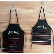 Kedi Tekstil Tasarım Anne / Çocuk Pati Mutfak Önlüğü