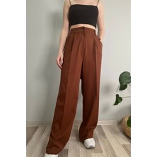 Yakamel Kadın Salaş Palozzo Trend Yazlık Kumaş Pantolon