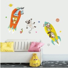 Neşeli Uzaylılar Çocuk Odası 100 Parça Duvar Sticker Seti