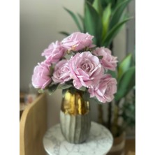 Netten Evime Yapay Çiçek 7li Gül Demeti 40*30CM 1.kalite Büyükboy Soft Lila
