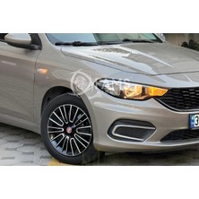 Fams Otomotiv Fiat Egea Krom Sinyal Çerçevesi + Sis Çerçevesi 2015-2019 Paslanmaz Çelik