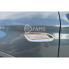 Fams Otomotiv Fiat Egea Krom Sinyal Çerçevesi + Sis Çerçevesi 2015-2019 Paslanmaz Çelik