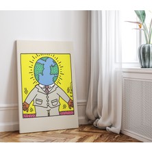Pegziz Oda Dekorasyon Pop Art Kanvas Tablo Keith Haring Sanatsal Tablo Salon Dekorasyonu Duvar Tablosu