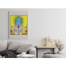 Pegziz Oda Dekorasyon Pop Art Kanvas Tablo Keith Haring Sanatsal Tablo Salon Dekorasyonu Duvar Tablosu