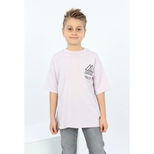 Toontoy Kids Erkek Çocuk Göğsü Üçgen Nakışlı Tişört