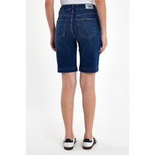 Vena Kadın Gabriel Dark Blue Regular Fit Jean Şort