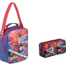 Marvel Spider-Man Lisanslı Orjinal Marvel Spider-Man Go Spidey Beslenme Çantası ve Kalem Kutusu