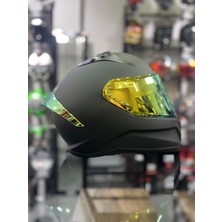 MTS Prohelmets Mat Siyah Gold Vizör 201