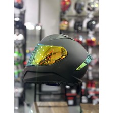 MTS Prohelmets Mat Siyah Gold Vizör 201