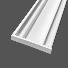 İzen Plastik Kapaklı Iki Kanallı Alüminyum Beyaz Perde Rayı (61MM) Ikili Korniş