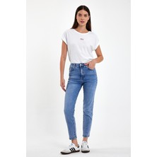 Vena Kadın Jessica Med Blue Mom Jean Pantolon