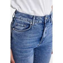 Vena Kadın Jessica Med Blue Mom Jean Pantolon
