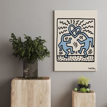 Pegziz Salon Duvar Dekorasyonu Sanatsal Tablo Keith Haring Duvar Dekor Kanvas Tablo