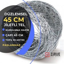 Zirve Tel Örgü 45 cm x 30 Metre Düzlemsel Jiletli Tel Zirve Tel Örgü