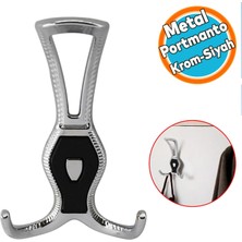 Nzb Portmanto Askı Metal Vestiyer Duvar Dolap Elbise Askısı Krom Siyah Mobilya Askılığı Aparat