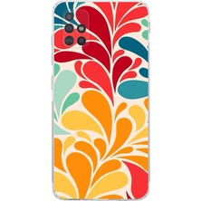 Printify Samsung Galaxy A51 ile Uyumlu Retro Color 5  Kamera Korumalı Şeffaf  Kılıf