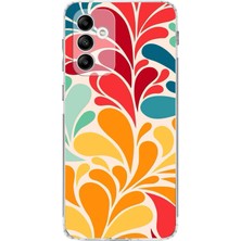 Printify Samsung Galaxy M13 ile Uyumlu Retro Color 5  Kamera Korumalı Şeffaf  Kılıf