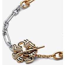 Poseidons Jewellery Keith Haring x Twisted Şekil T Bar Kolye